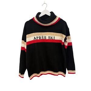 Lou & Grey Apres Ski Turtleneck Super Soft Striped Sweater S